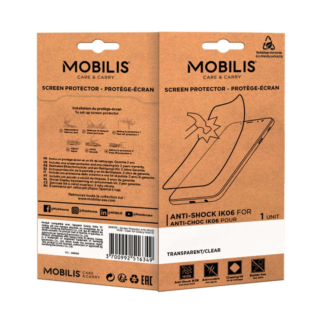 Protector de Ecran pentru Mobil Mobilis 036207 5" TC21/26